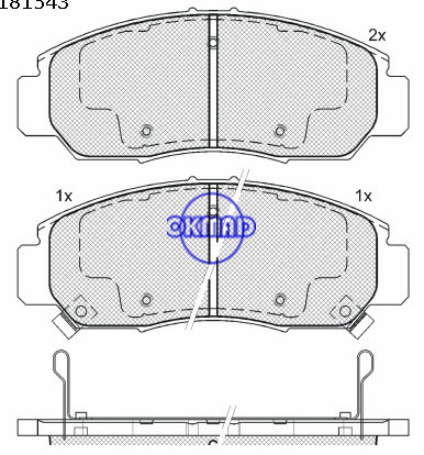 HONDA ACCORD Coupe CIVIC FR-V ODYSSEY INSPIRE STREAM pastilha de freio FMSI:D1506-7656,OEM:45022-TL2-A00,F1506